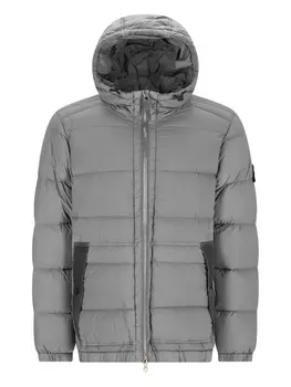 Stone Island 4100040 Бесшовная куртка Tunnel Nylon Down-TC с капюшоном, серый