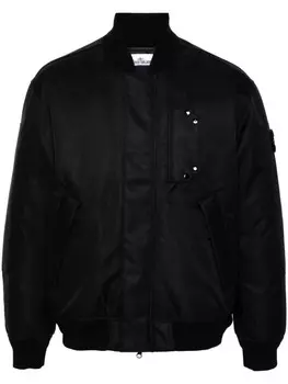 Stone Island бомбер с нашивкой Compass, черный