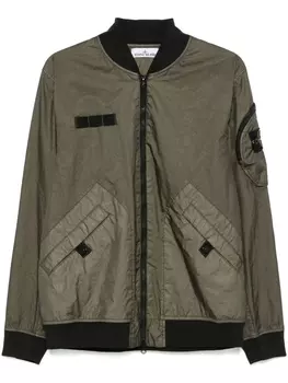 Stone Island бомбер с нашивкой Compass, зеленый