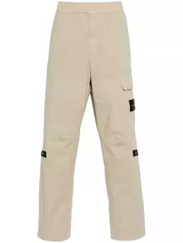 Stone Island брюки карго с нашивкой Compass, нейтральный цвет
