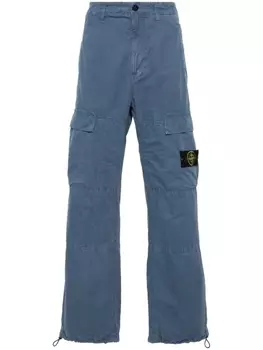 Stone Island брюки карго с нашивкой Compass, синий
