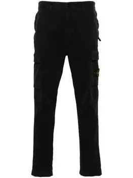 Stone Island брюки карго с нашивкой Compass, черный
