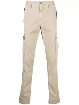Stone Island брюки карго с нашивкой Compass, нейтральный