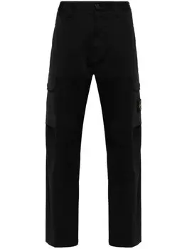 Stone Island брюки с нашивкой Compass, черный