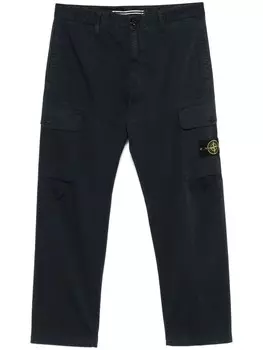 Stone Island брюки с нашивкой Compass, синий