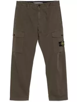 Stone Island брюки с нашивкой Compass, зеленый