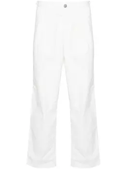 Stone Island брюки свободного кроя с логотипом, белый