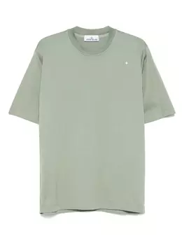 Stone Island cotton футболка, зеленый
