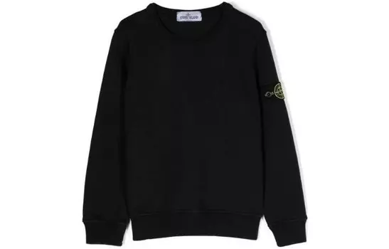 STONE ISLAND Детский свитшот, цвет Black