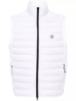 Stone Island дутый жилет с логотипом Compass, нейтральный цвет