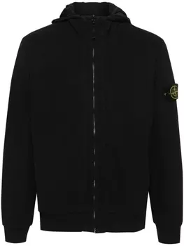 Stone Island двусторонняя куртка с капюшоном и логотипом Compass, черный