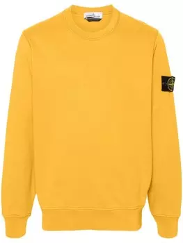 Stone Island джемпер из хлопка с изображением компаса, желтый