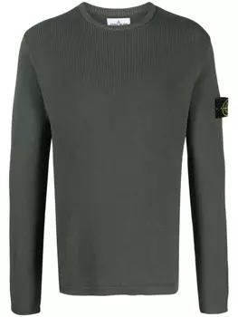 Stone Island джемпер с аппликацией Compass, зеленый