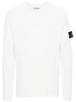 Stone Island джемпер с нашивкой Compass, белый