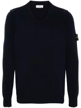 Stone Island джемпер с нашивкой Compass, синий