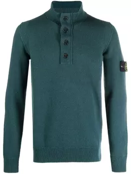 Stone Island джемпер с нашивкой Compass, зеленый