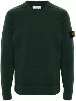Stone Island джемпер с нашивкой Compass, зеленый