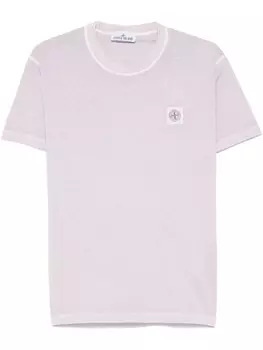 Stone Island футболка из органического хлопка, фиолетовый