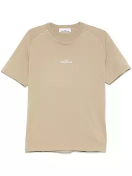 Stone Island футболка из органического хлопка, нейтральный цвет