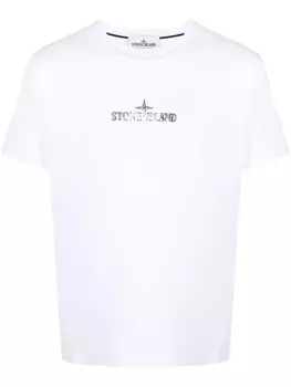 Stone Island футболка с логотипом, белый