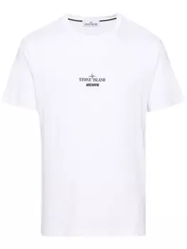 Stone Island футболка с логотипом, белый