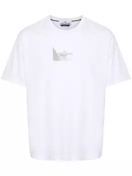 Stone Island футболка с логотипом, белый