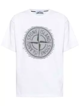 Stone Island футболка с логотипом, белый