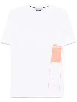Stone Island футболка с логотипом, белый