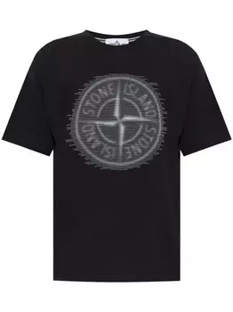 Stone Island футболка с логотипом, черный