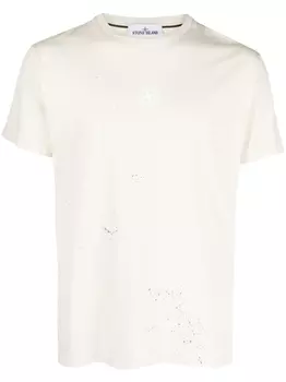 Stone Island футболка с логотипом Compass, нейтральный цвет