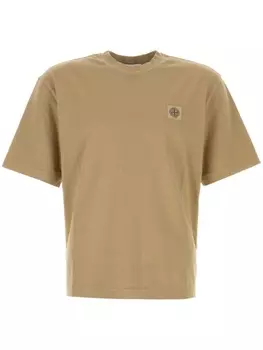 Stone Island футболка с логотипом Compass, нейтральный цвет