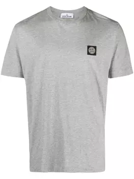 Stone Island футболка с логотипом Compass, серый