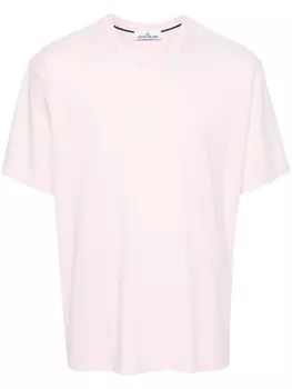 Stone Island футболка с логотипом, розовый