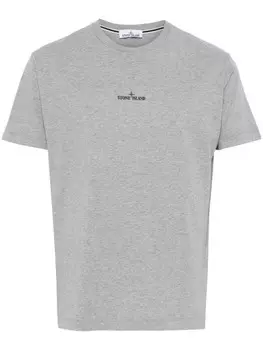 Stone Island футболка с логотипом, серый