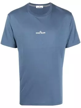 Stone Island футболка с логотипом, синий