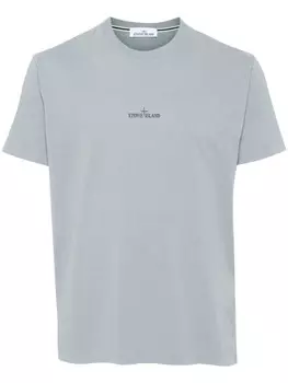 Stone Island футболка с логотипом, синий