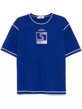 Stone Island футболка с логотипом, синий