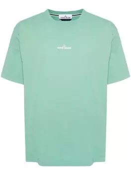 Stone Island футболка с логотипом, зеленый