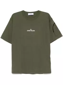 Stone Island футболка с логотипом, зеленый
