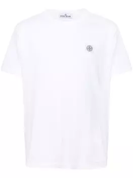 Stone Island футболка с нашивкой Compass, белый