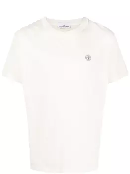 Stone Island футболка с нашивкой Compass, нейтральный цвет