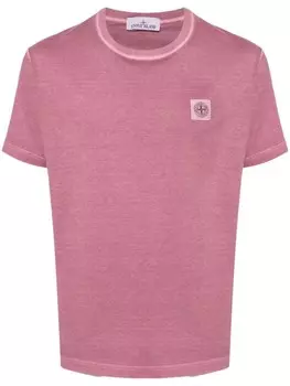Stone Island футболка с нашивкой Compass, розовый