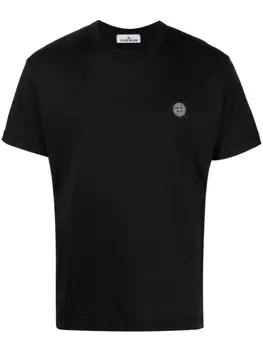 Stone Island футболка с нашивкой-логотипом, черный