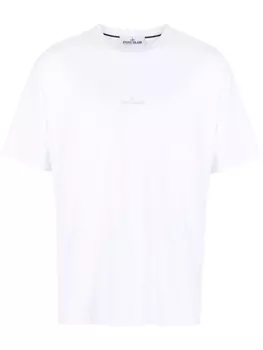Stone Island футболка с принтом Compass, белый