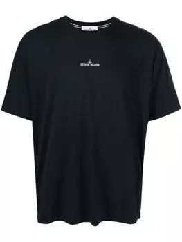 Stone Island футболка с принтом Compass, синий