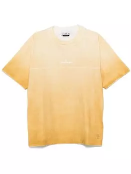 Stone Island футболка с принтом компаса, желтый