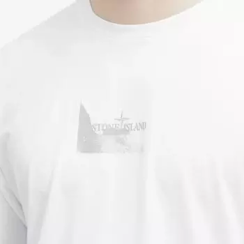Stone Island Футболка со светоотражающим принтом, белый