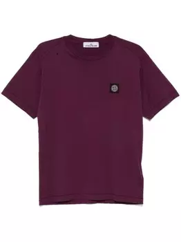 Stone Island хлопковая футболка, фиолетовый