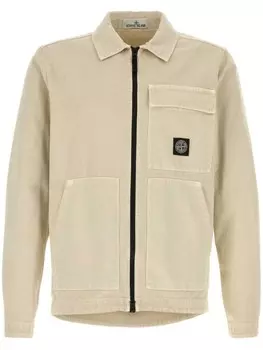 Stone Island хлопковая рубашка куртка, нейтральный цвет