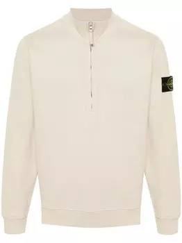 Stone Island хлопковая толстовка с компасом, нейтральный цвет